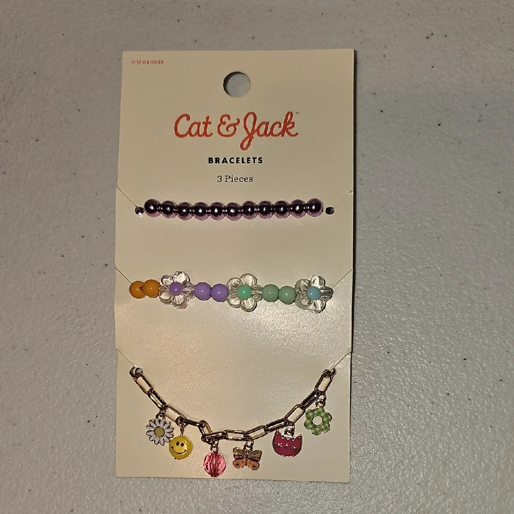 Cat & Jack 3 Piece Girl's Bracelet Set New